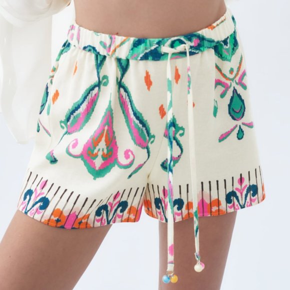 ✨HOST PICK✨ Zara Linen Blend Printed Shorts - Picture 2 of 14